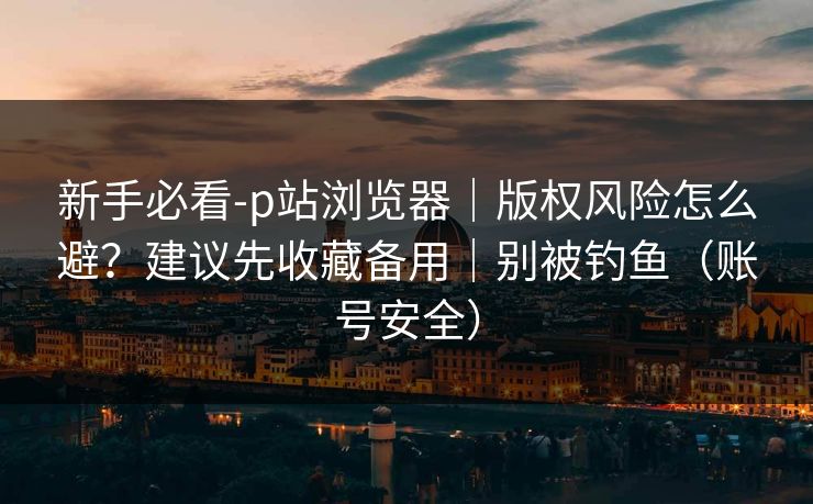 新手必看-p站浏览器｜版权风险怎么避？建议先收藏备用｜别被钓鱼（账号安全）