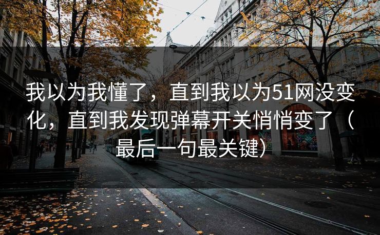 我以为我懂了，直到我以为51网没变化，直到我发现弹幕开关悄悄变了（最后一句最关键）