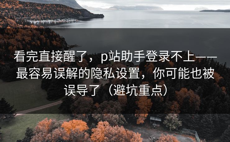 看完直接醒了，p站助手登录不上——最容易误解的隐私设置，你可能也被误导了（避坑重点）